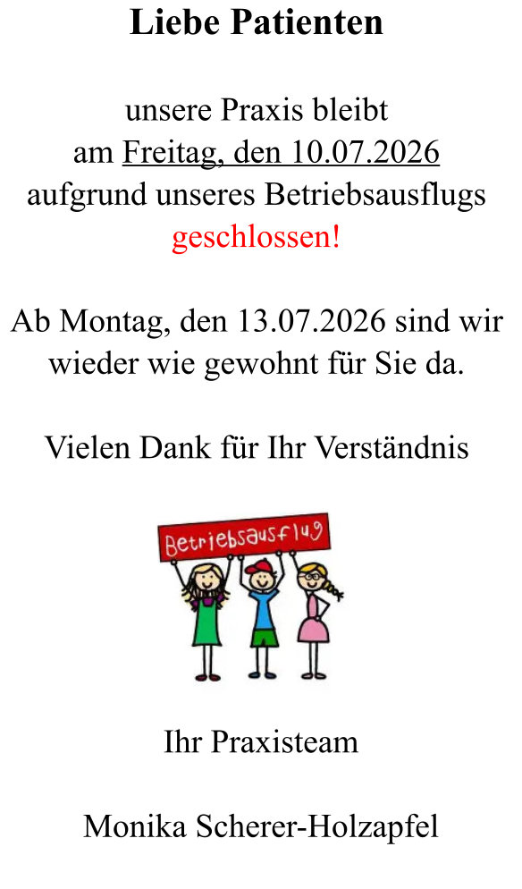 Betriebsausflug 10.07.2026